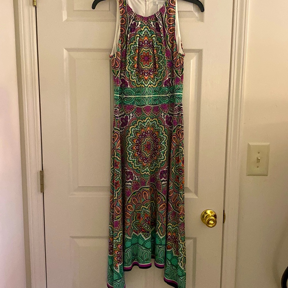 LONDON TIMES MIDI DRESS